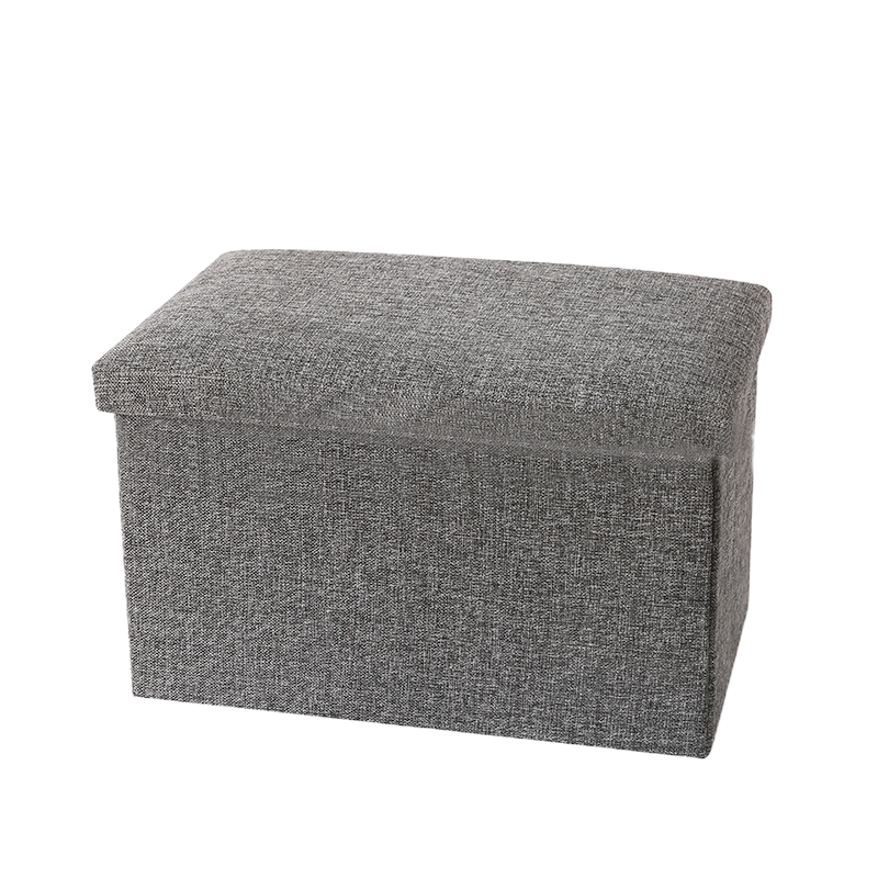 弘拜 可折叠多功能收纳凳 可坐储物凳 换鞋凳沙发凳 家居长方形收纳箱棉麻