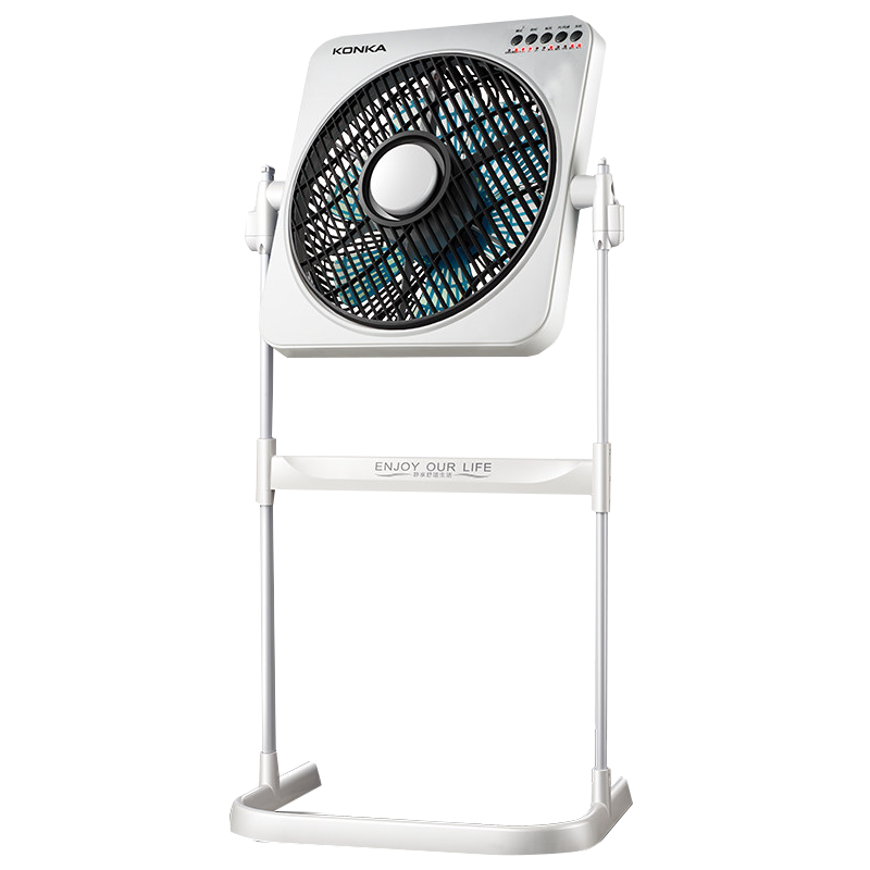 康佳(Konka) 电风扇 家用落地扇办公升降扇台式鸿运扇立式宿舍安全耐用转页电扇标准电源线 遥控款