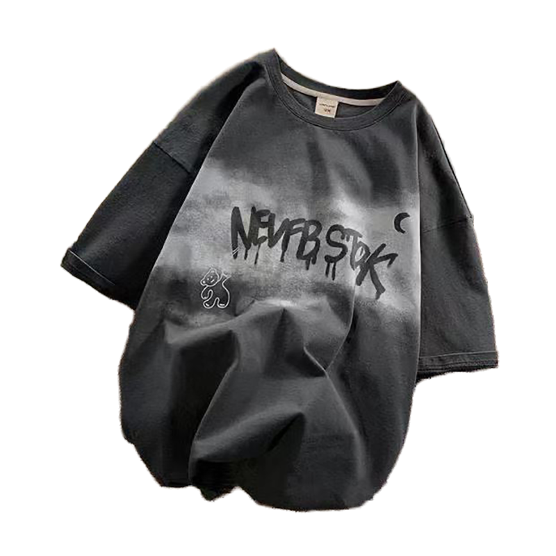 秋壳100%纯棉短袖情侣夏季2022新款设计感小众甜酷宽松百搭上衣女