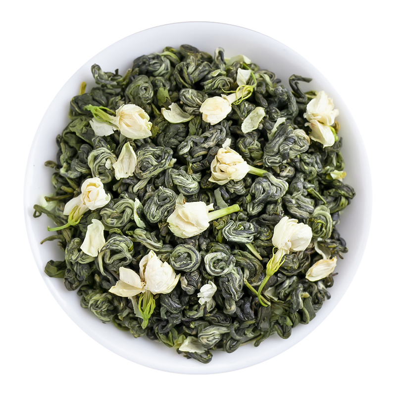 [送茶水分离器]2022新茶茉莉花茶特级横县玉螺小龙珠花草茶叶散装500克