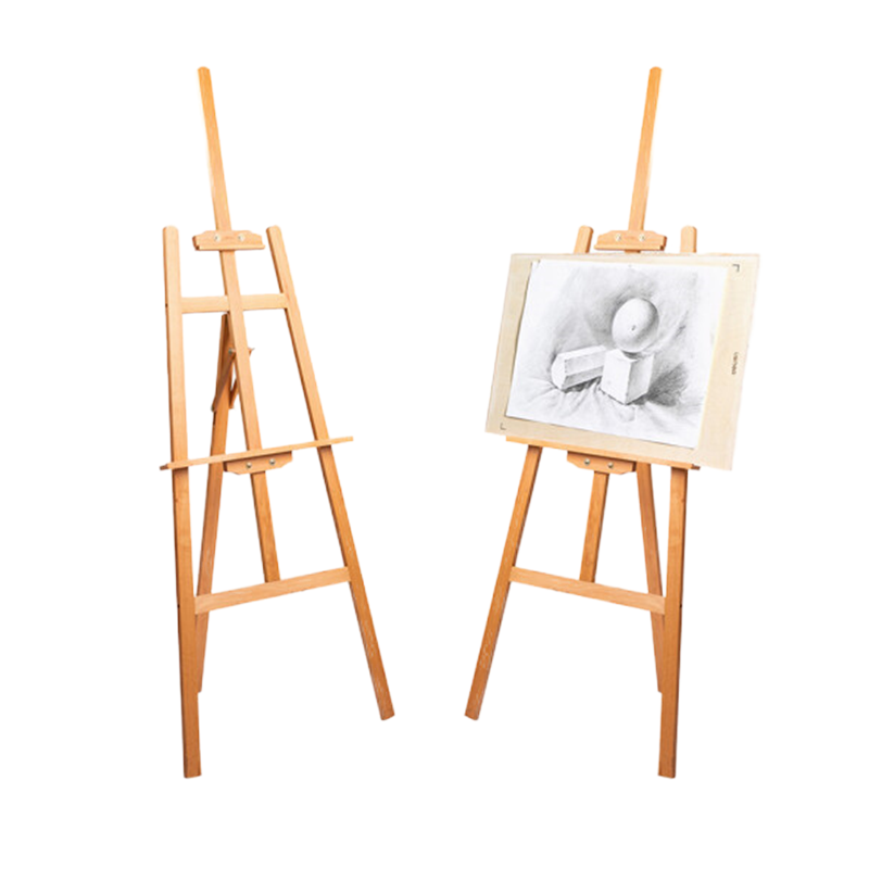 得力(deli)榉木画架可调节 美术素描水粉水彩颜料彩笔涂色颜色画板架 画画绘画写生速写专业工具文具 73879