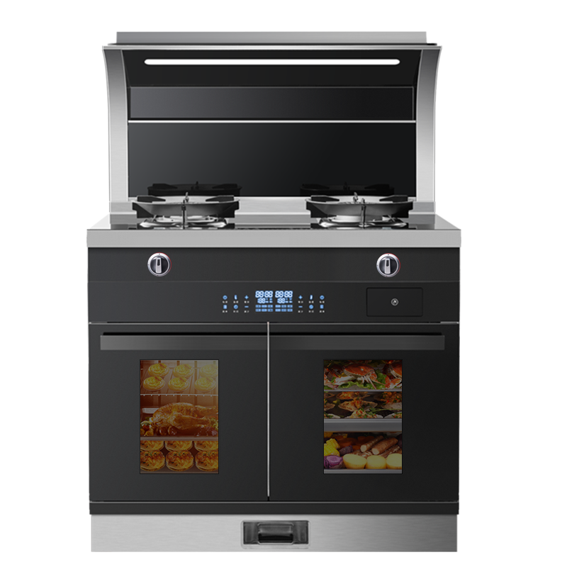 志高(CHIGO)JJZT-G9-4家用厨房抽油烟机燃气灶蒸烤箱一体式双内胆独立左烤右蒸变频自动增压集成灶天然气