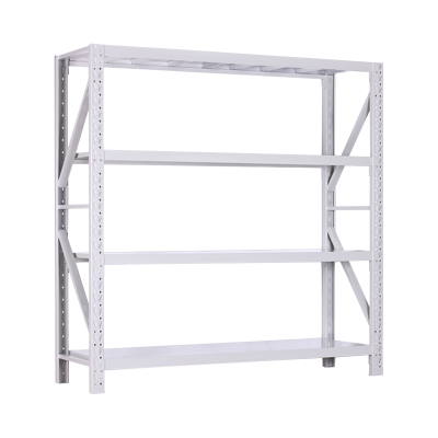 尔迈 中型仓库货架300KG/层重型仓储展示架工厂置物架 灰色2*0.6*2=5层