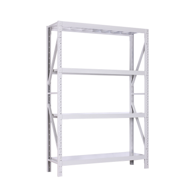 尔迈 中型仓库货架600KG/层重型仓储展示架工厂置物架 灰色1.5*0.6*2=4层