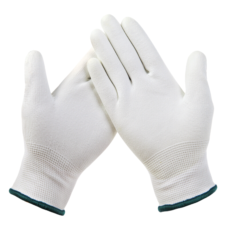 新越昌晖劳保手套 PU尼龙手套耐磨防滑涂掌浸胶挂胶手套防油线手套透气工地工作手套防护36副B11428