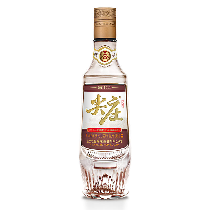 [官方直营]尖庄1911 52度500ml*6瓶整箱装 浓香型高度白酒 宜宾五粮液股份有限公司出品