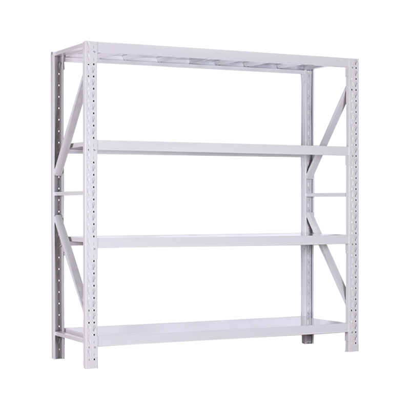 尔迈 中型仓库货架300KG/层重型仓储展示架工厂置物架 灰色2*0.6*2=4层