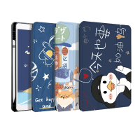 zoyu 适用华为平板matepad10.4英寸带笔槽三折保护套2020新款Pro10.8寸皮套硅胶荣耀v6卡通10.4