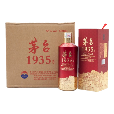 贵州茅台酒 茅台1935 酱香型白酒 53度 500ml*6瓶整箱