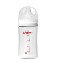 贝亲自然实感第3代PRO系列宽口径玻璃奶瓶奶嘴240ml(带M号奶嘴)AA187