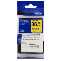 兄弟(brother)原装标签机色带36mm TZe-S661线缆标签纸色带/碳带 黄底黑字-强粘性