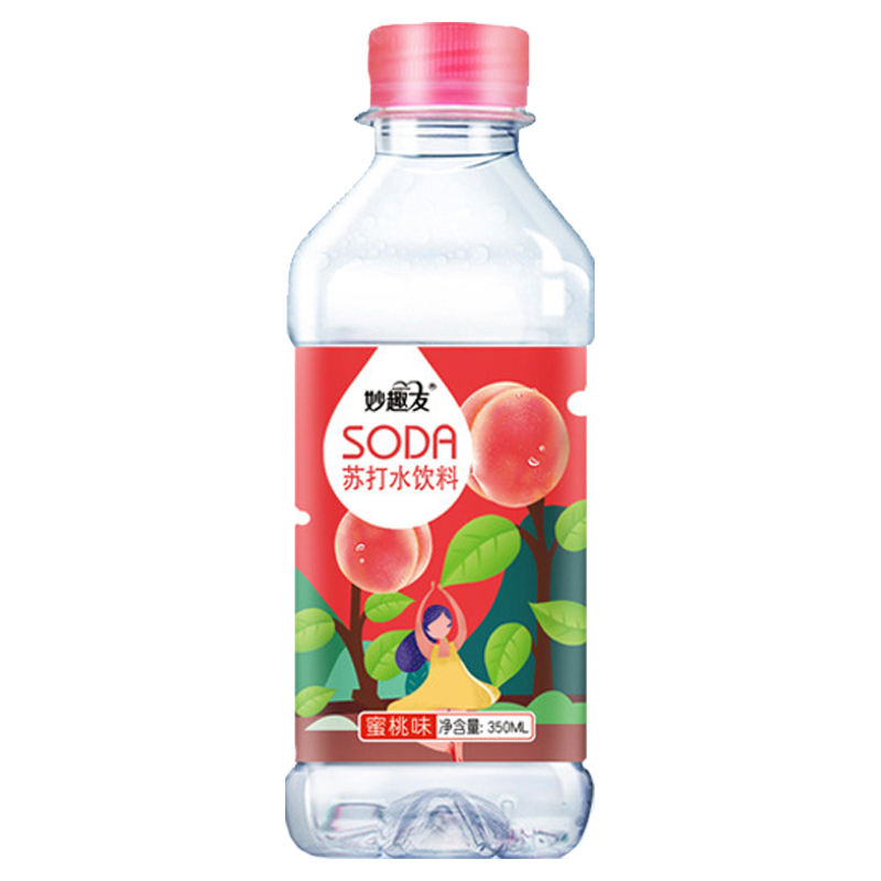 妙趣友果味苏打水蜜桃味350ML*24瓶[全新包装]