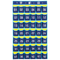 幼儿园口罩收纳袋手机挂袋挂墙式班级接送卡手机杂物储物布袋多格