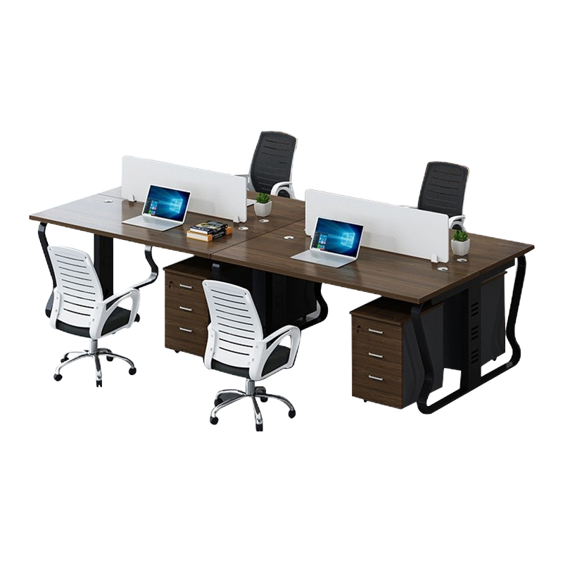 易企采 办公桌双人位含椅柜职员办公桌员工位电脑桌椅组合电话销售屏风卡座财务屏风工位