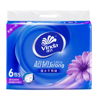 维达(Vinda) 抽纸纸巾 超韧3层130抽软抽*6包 湿水不易破 1提