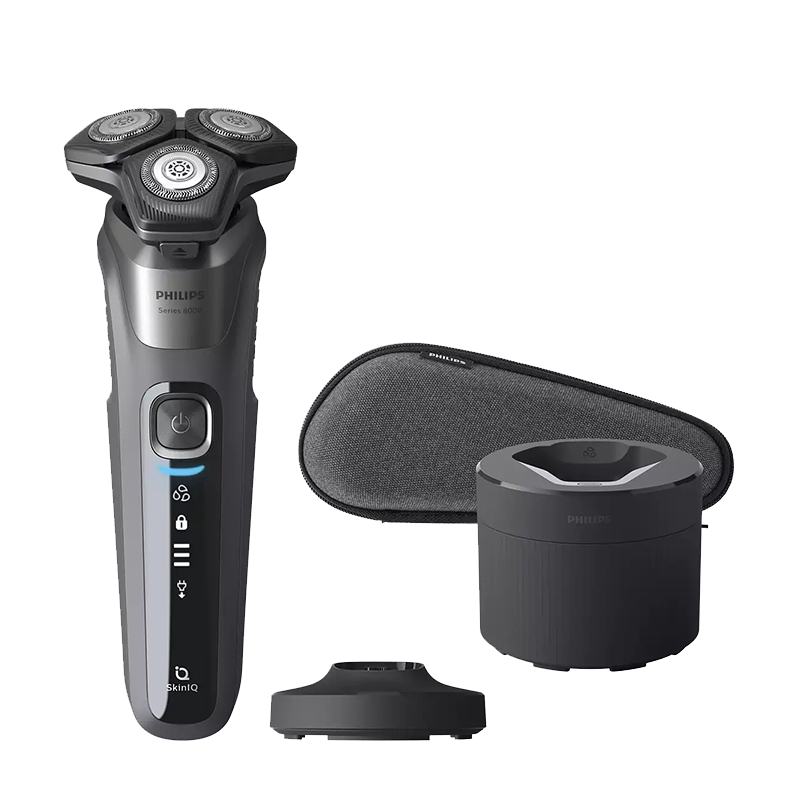 飞利浦电动剃须刀男士蜂巢自清洁S8050胡须刮胡刀礼盒送男友礼物