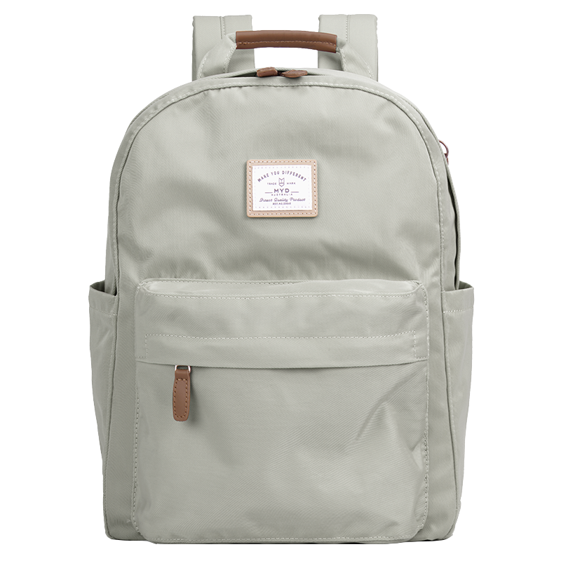 MYD奶茶系列双肩包女2022新款纯色书包小清新ins风轻便大学生电脑背包男M码