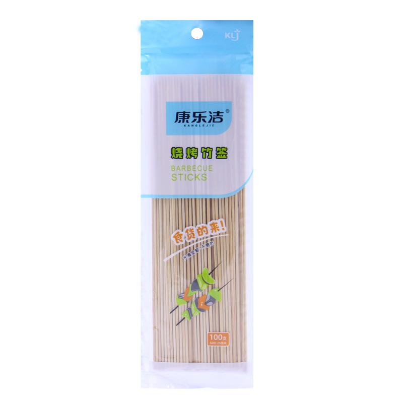 康乐洁一次性竹签烧烤竹签25CM水果签K430