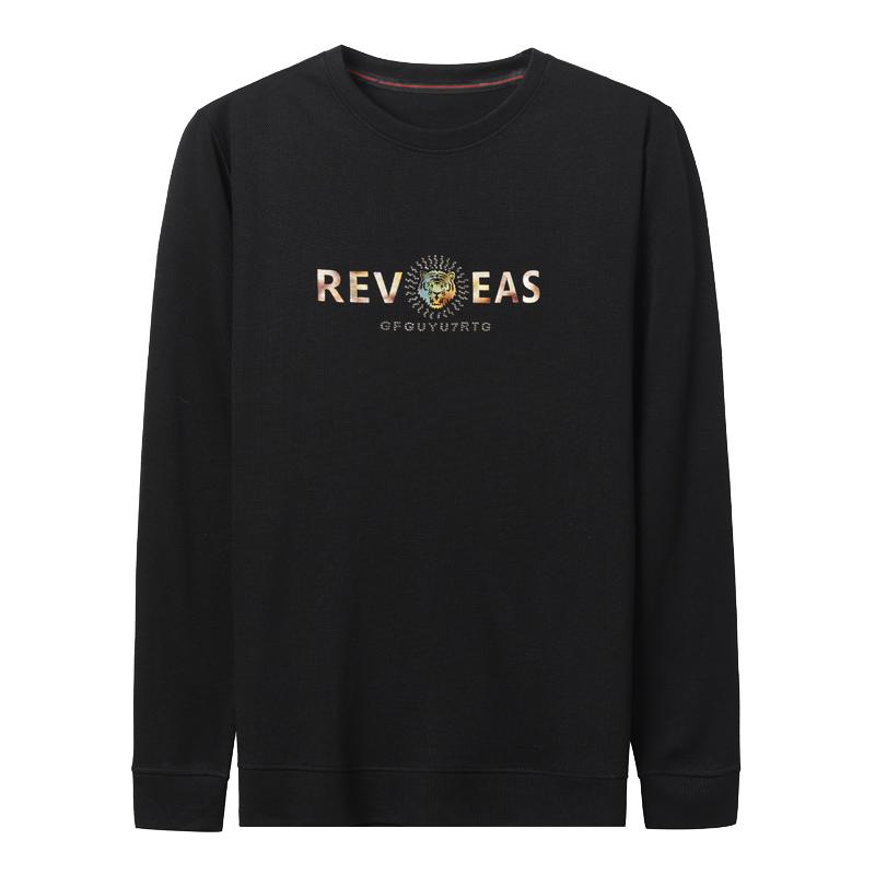 圆领长袖男士t恤春季休闲中年爸爸装潮流套头弹力透气打底体恤衫WLXF A13