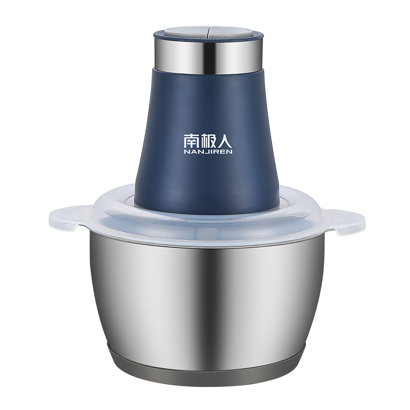 南极人绞肉机家用电动小型多功能饺馅机全自动料理机打肉搅拌机器不锈钢杯2L双刀