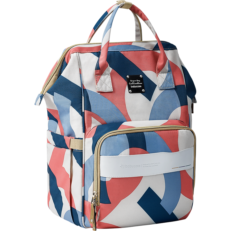 babycare妈咪包母婴包遛娃包时尚多功能大容量双肩包妈妈外出手提奶爸包 卡洛红 小号15L