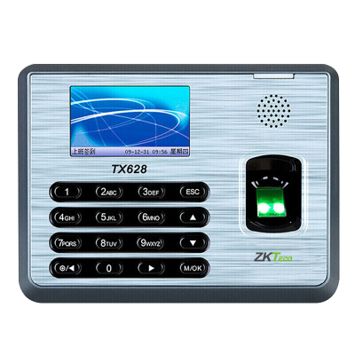 ZKTECO熵基科技股份有限公司TX628指纹考勤机指纹打卡机员工上下班签到机网络打卡机指纹打卡手指纹式签到上下班