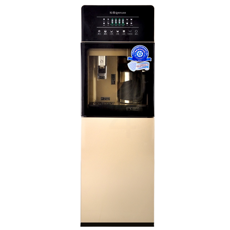 沁园(TRULIVA)饮水机 家用立式超滤净水器净饮机净水机 矿物质水温热型金色