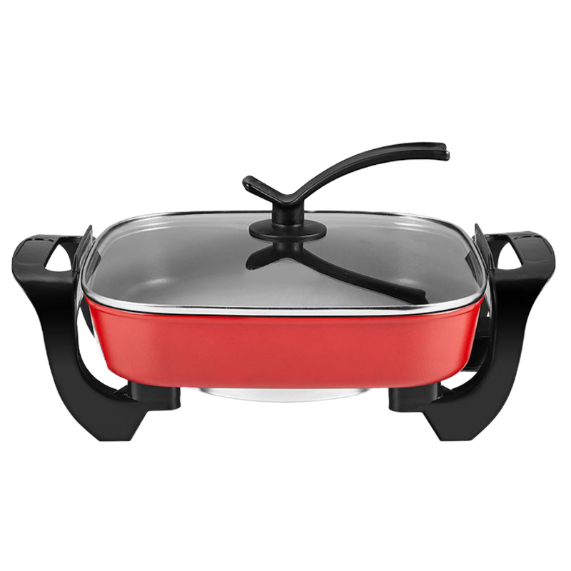 康佳(KONKA)多功能电炒锅家用多功能一体不粘电煮锅宿舍锅学生锅5L电热锅4-6人 深蓝色 5L容量