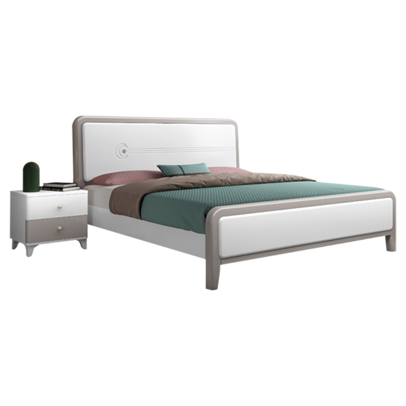 兰秀家居美式实木床现代简约双人床主卧大床榻榻米床架经济型北欧床单人床