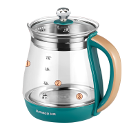 志高(Chigo) 养生壶 煮茶器全自动玻璃家用多功能办公室小型电热烧水花茶壶 滤网款 墨绿色
