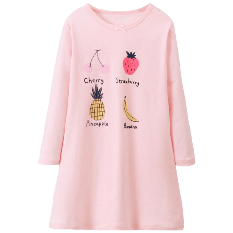 KIDS MAM&DAD秋冬儿童长袖睡衣睡裙棉质吸汗亲子装母女装睡衣家居服少女睡衣公主裙