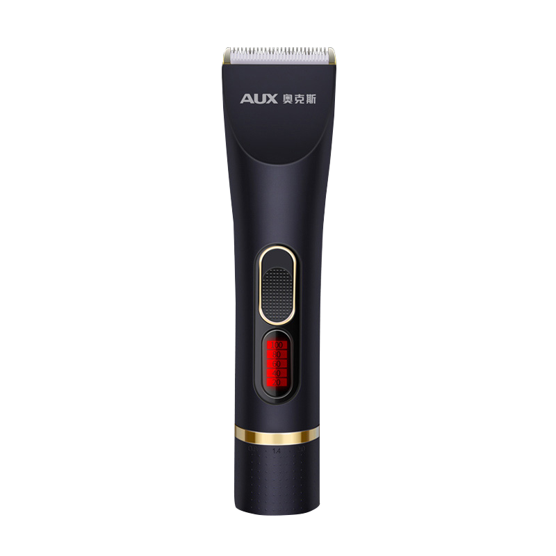 奥克斯(AUX) 理发器 超长续航 动力持久不卡发 家用充电式电推剪电推子婴幼儿童电动剃头刀 魅惑黑+精钢剪刀套餐