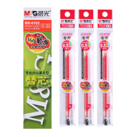 晨光(MG)文具0.5mm子弹头中性笔芯 MG6102替芯红0.5 20支/盒 2盒装