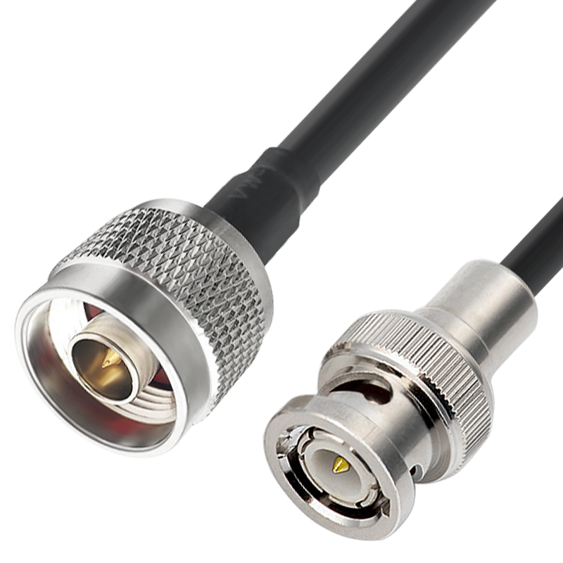 博扬 同轴射频连接线 N型公头转BNC公头转接线 同轴SYV50-5跳线馈线 N-BNC型延长线 BY-N/BNC