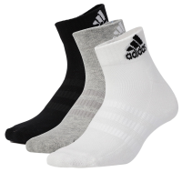 adidas阿迪达斯男女运动风袜子到脚踝三双装
