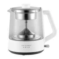 苏宁宜品X生活元素煮茶器养生壶迷你煮茶器蒸汽喷淋式煮茶壶 电茶壶玻璃烧水壶 电热水壶 养生杯0.8L I72
