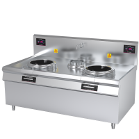 乐创(lecon)商用双头单尾小炒灶 15KW*2酒店饭堂企业电磁灶 LC-J-SXC15D