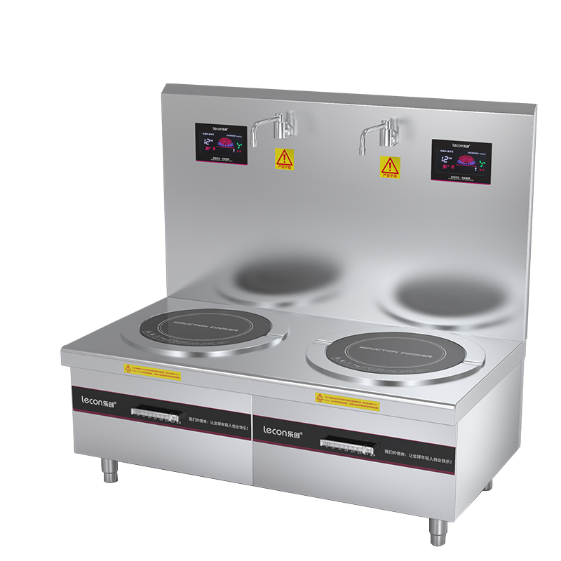 乐创(lecon)商用双头矮汤炉 10KW*2酒店饭堂企业电磁灶 LC-J-SAT10