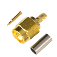 博扬 高频射频同轴器 SMA公头SFF50-1.5/RG316/RG174线压接式10个装 BY-SMA-C-J-1.5