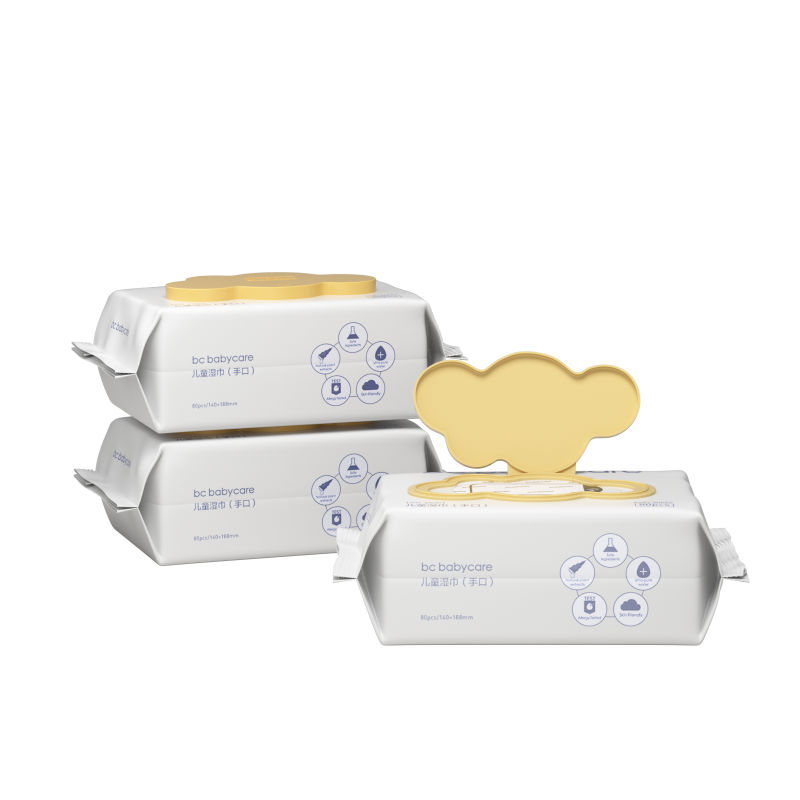 babycare婴儿湿巾宝宝手口多用婴儿湿纸巾新生儿湿巾80抽*9包