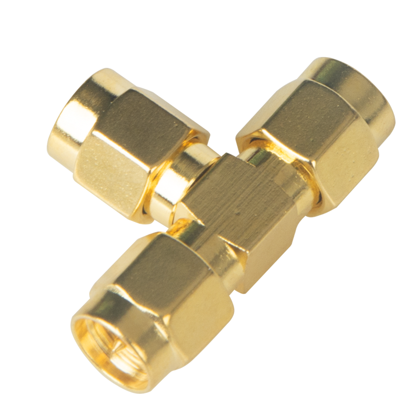 博扬 高频射频同轴转接器50欧 SMA三通头 三个公头转换器 1个装 BY-SMA-JJJ