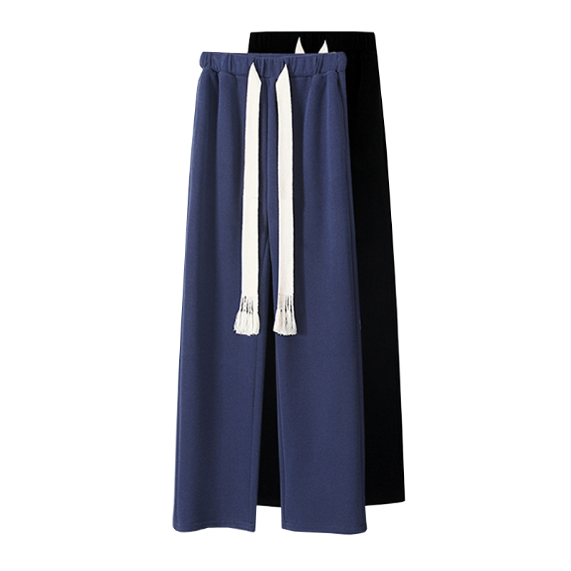 冰丝阔腿裤女高腰垂感春秋2022年新款直筒宽松夏季拖地休闲裤