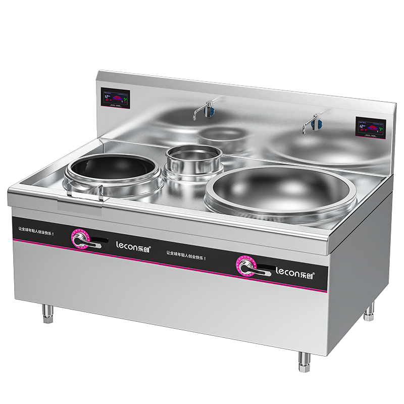 乐创(lecon)商用大小组合灶 (12+20)KW酒店饭堂企业电磁灶 LC-J-ZH1220