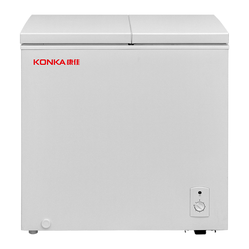 康佳(KONKA) 220升大容量冰柜家用商用 双箱双温冷柜 一级能效顶开门 节能冰箱 BCD-220DZP