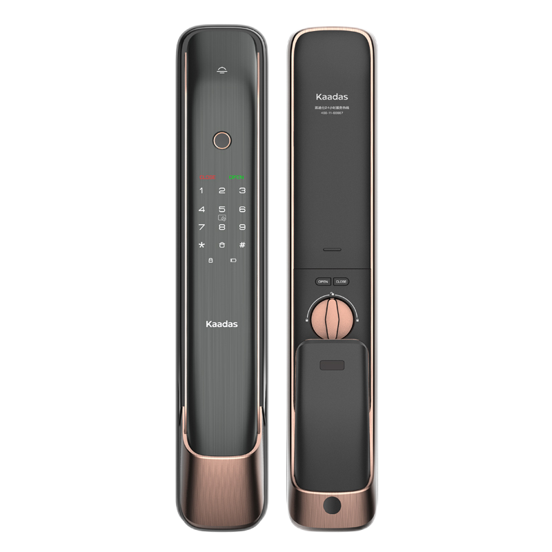 [新品]凯迪仕(Kaadas)智能锁K12 Plus红古铜全自动指纹锁家用防盗门锁磁卡锁电子锁密码锁WIFI直连