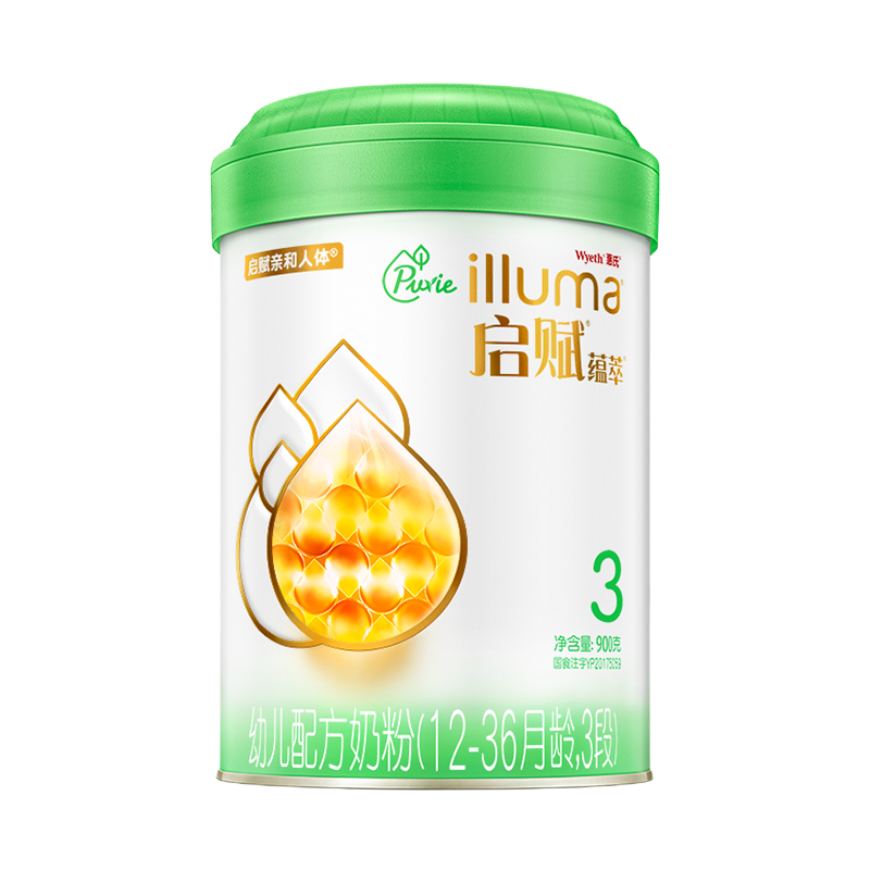 惠氏启赋(Wyeth illuma)有机奶粉3段 爱尔兰进口 12-36月幼儿配方 900克(罐装)