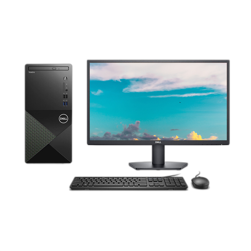 戴尔(DELL)成就3910 商用家用办公 反应灵敏 安装简单方便 网络同传 台式电脑19.5英寸 定制(i5-12400 16GB 256GB+1TB 2G独显)三年质保