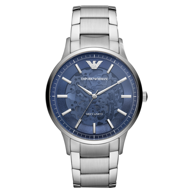 Armani阿玛尼手表男士 钢带镂空机械表 男 生日礼物 送男友AR60037