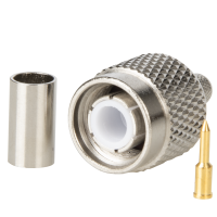 博扬 高频射频同轴转接器50欧 TNC公头 适用SYV50-3线压接式 1个装 BY-TNC-C-J-3