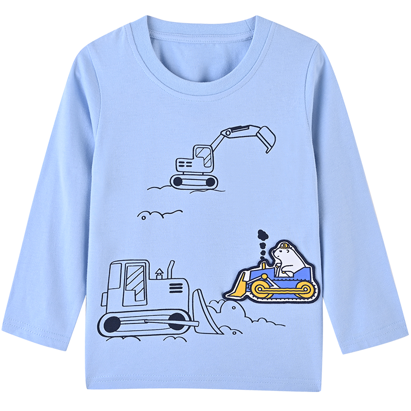 [清仓价:9.9元]铅笔俱乐部童装男小童长袖T恤春装新款儿童上衣休闲时尚